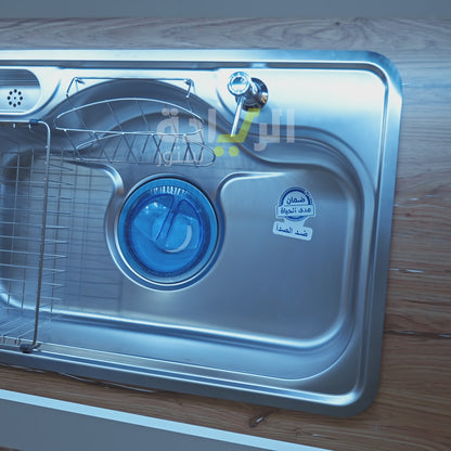 حوض مطبخ استانليس ماركة بيورتي الكوري مقاس - 85*51 سم - موديل - DJIS 850 PF