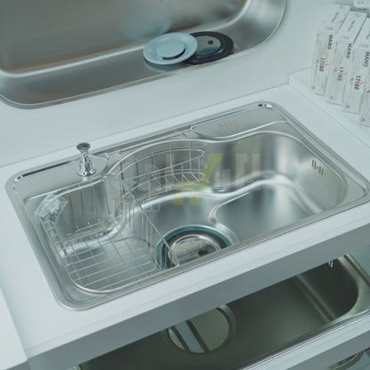 حوض مطبخ ستانلس ستيل هانز سيسو 75×48 سم – موديل CDUC 750 HANS