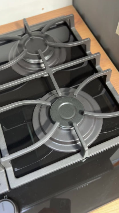 بوتاجاز بلت إن غاز بيورتي 90 سم زجاج أسود – 5 شعلات SABAF – إشعال أوتوماتيك – HPT939G