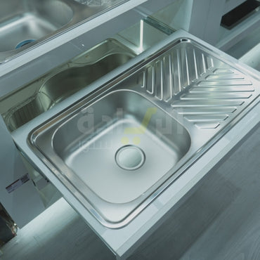 حوض مطبخ استانلس ستيل 304 من هانز مقاس 87×48 سم – موديل ISS 870