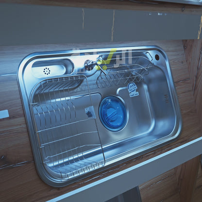 حوض مطبخ بيورتي كوري ستانلس ستيل 304 مقاس 84×51 سم – موديل - DJIS840PF