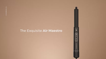مجموعة تصفيف الشعر راش براش اير رابر أسود – AirWrapper Black – قوة 1600 وات وتقنية جذب الشعر بالهواء