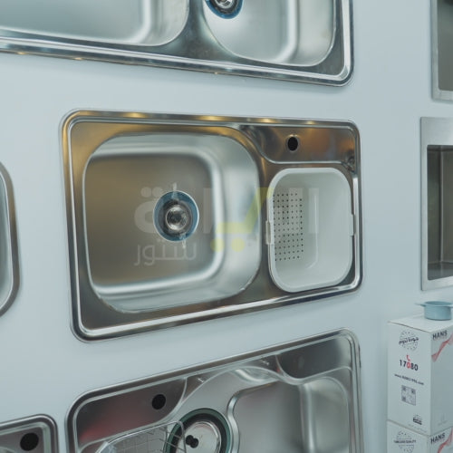 حوض مطبخ سيسو Hans CICO USD 750 – ستانلس ستيل 304 – وعاء مزدوج – 75×43 سم