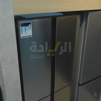 ثلاجة جورينيا – 4 أبواب – 394 لتر صافي – كريسب زون – تبريد متعدد – إضاءة LED - موديل - NRM8181MX