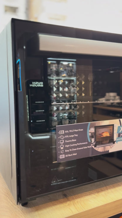 فرن كومتيل 70 لتر أسود Turbo – LX-9325 – تسخين 3D ومروحة توربو بضمان بيورتي