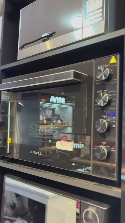 لوكسيل فرن كهربائي 70 لتر 2800 وات أسود مع خاصية القلي الهوائي ووظائف متعددة - موديل - LX-9670