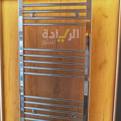 دفاية كهربائية فضية 400 وات - تصميم أنيق وتجفيف مناشف الحمام