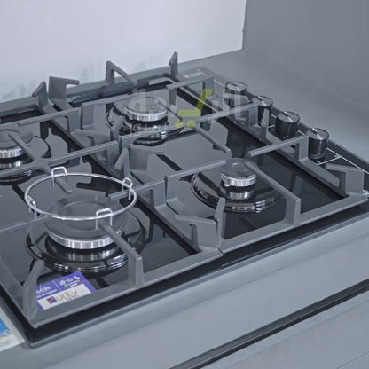 مسطح غاز بلت إن 60 سم من بيورتي – 4 شعلات – كريستال أسود – إشعال إلكتروني – موديل – HPT602G