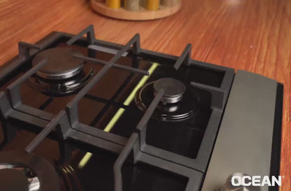 بوتاجاز بلت إن غاز أوشن 90 سم أسود زجاج 5 شعلة – موديل – OGGHF 95 NI PRO SV