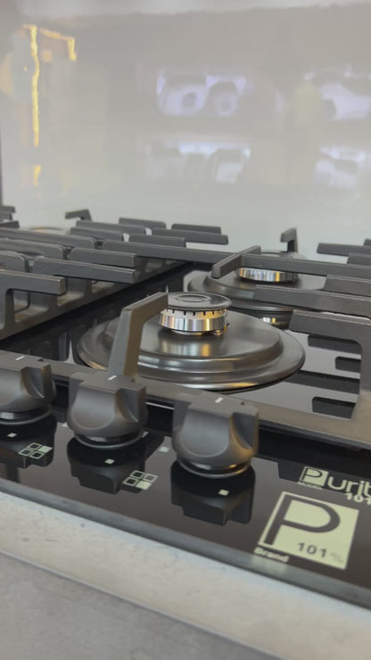 مسطح غاز بلت إن 60 سم من بيورتي – 4 شعلات – كريستال أسود – إشعال إلكتروني – موديل – HPT603G