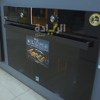 بيورتي فرن بلت إن غاز ديجتال بشواية غاز 90 سم أسود 97 لتر - موديل - OPT902GGD