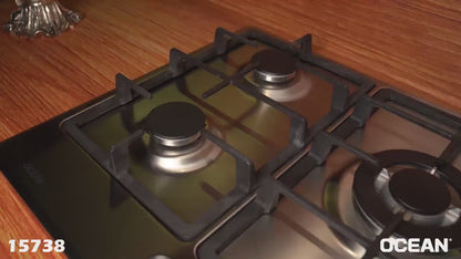 بوتاجاز بلت إن غاز أوشن 90 سم ستانلس ستيل – موديل – OGHF 95 I PRO SV