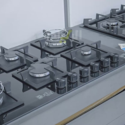 مسطح بلت إن غاز بيورتي – 90 سم – 6 عيون – إشعال كهربائي – تصميم عصري – كفاءة عالية - موديل - HPT916G