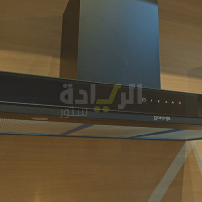 شفاط مطبخ أبخرة جورينيا – أسود 90 سم – قوة شفط 606 م³/س مع تشغيل هادئ – موديل – WHT944EGB