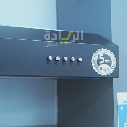 شفاط مطبخ مسطح بيورتي بلت ان قوة شفط 450 م³/ساعة أسود مقاس 90 سم - موديل - PTSLIM 90 BL