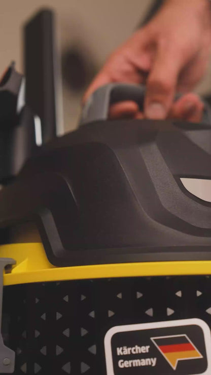 مكنسة كارشر البرميلية DVAC 1800 – قوة 1800 وات – خزان معدني (تحمل شاق)