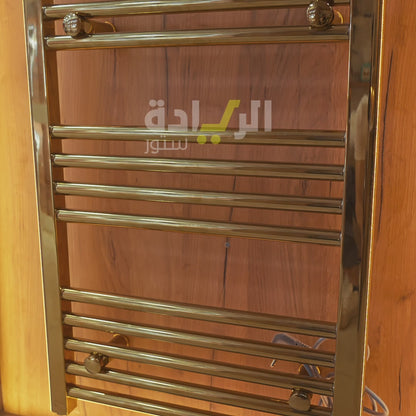 دفاية كهربائية ذهبية بيورتي 300 وات - تصميم أنيق وتجفيف مناشف الحمام