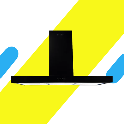 شفاط مطبخ بيورتي - لون أسود – 60 سم، قوة شفط 850 م³/ساعة، إضاءة LED، 3 سرعات - FLATO PRO BL 60 CM