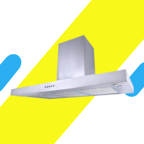 شفاط مطبخ بيورتي - لون فضي – 60 سم، قوة شفط 850 م³/ساعة، إضاءة LED، 3 سرعات - FLATO PRO X 60 CM