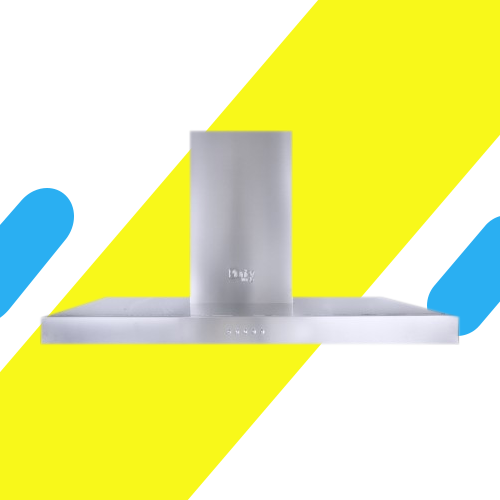 شفاط مطبخ بيورتي - لون فضي – 90 سم، قوة شفط 850 م³/ساعة، إضاءة LED، 3 سرعات - FLATO PRO X 90 CM