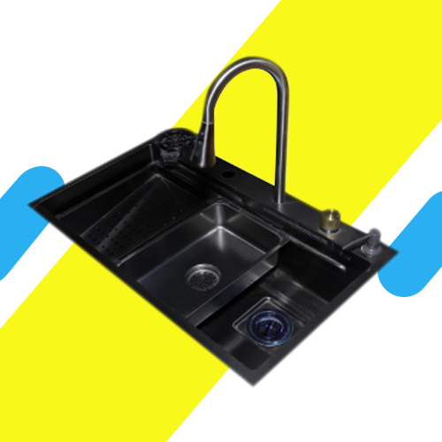 حوض مطبخ بيورتي مقاس 48* 75 استانلس ستيل كوري – موديل - PSM 750 BL